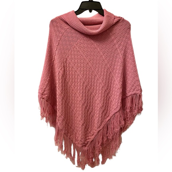 Rose cowl neck poncho - Picture 1 of 5